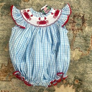 SMOCKED CRAB GIRL BUBBLE never worn
